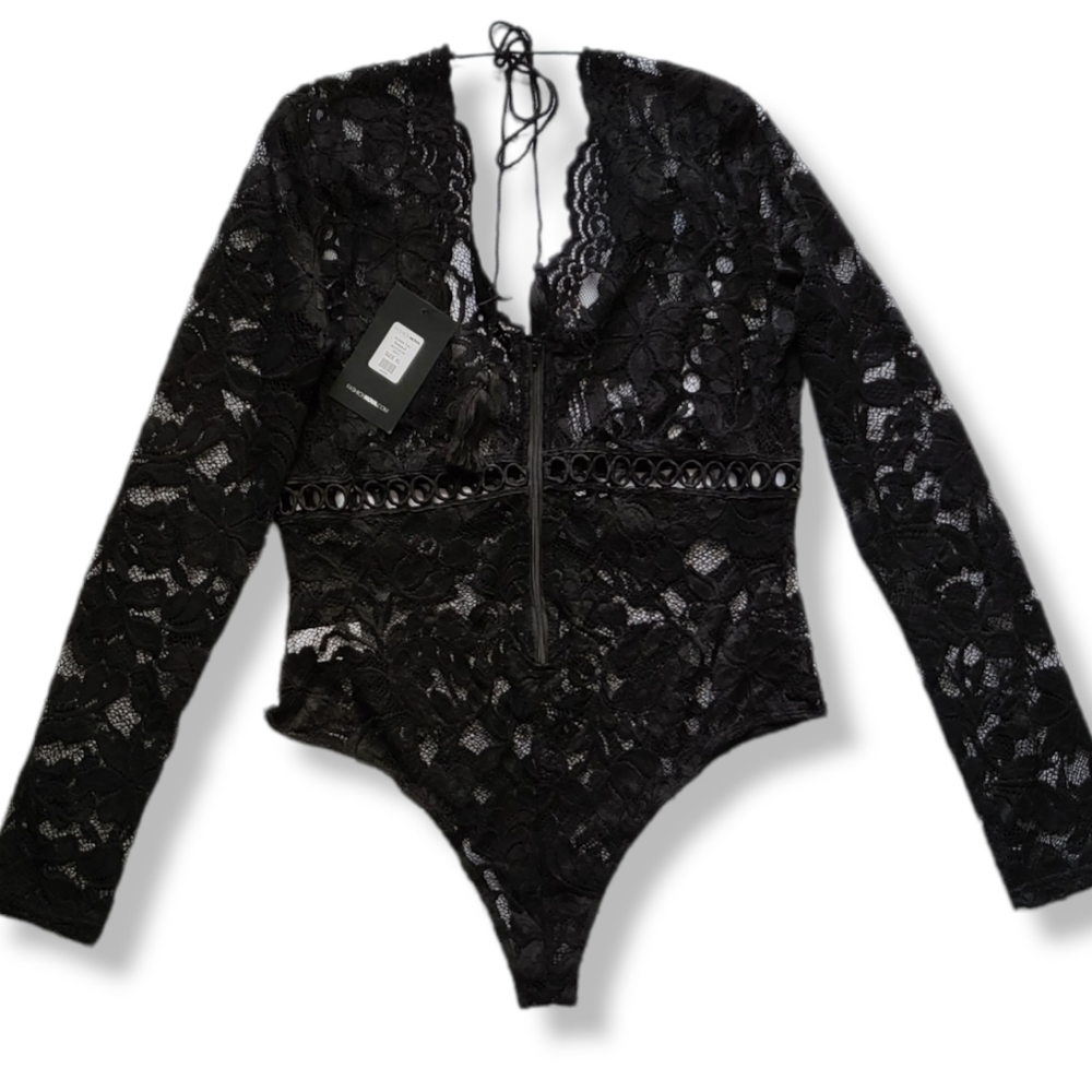 NWT Fashion Nova Amaze You Bodysuit Long Sleeve